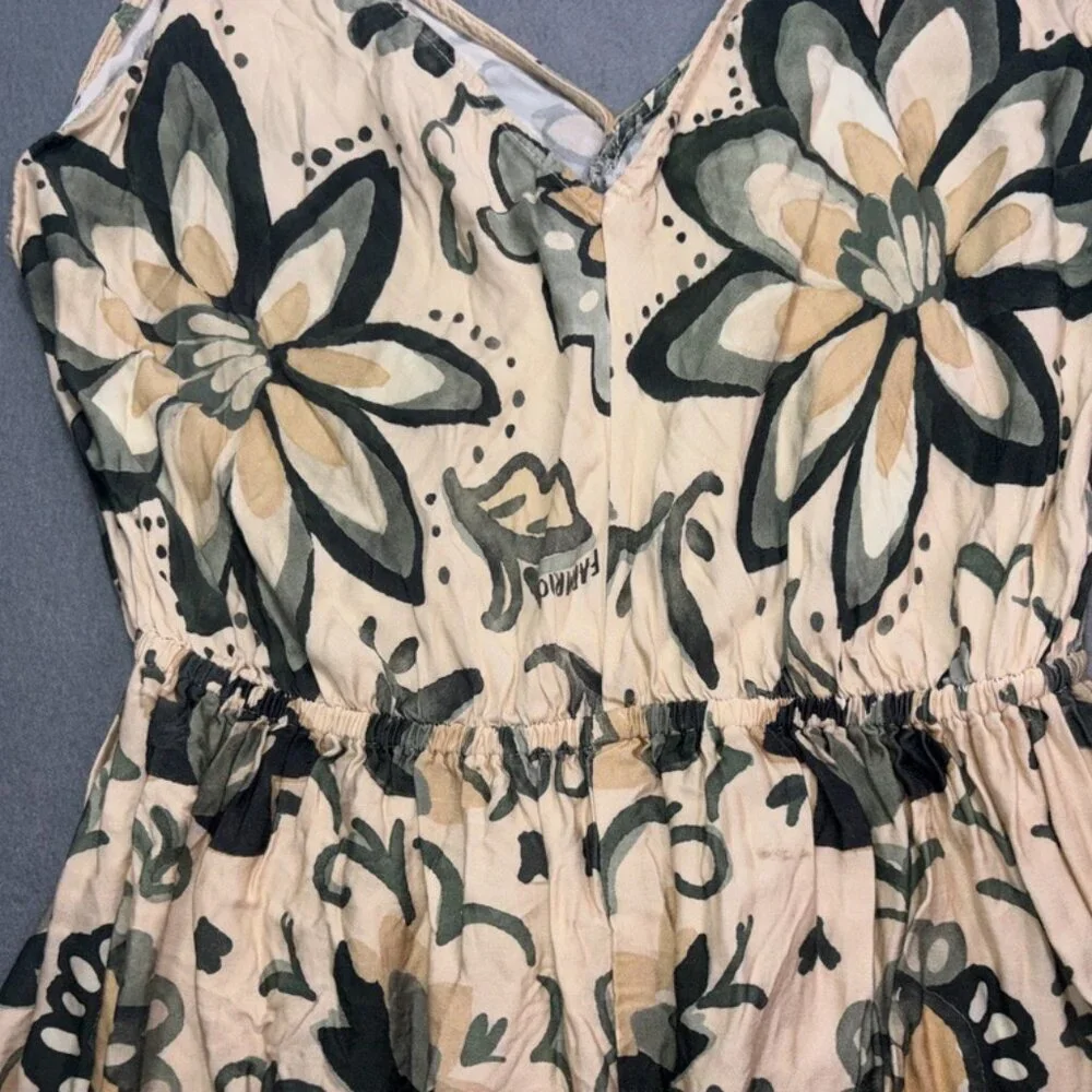 Women's FARM Rio Tropical Green Leaf Print Midi Dress size Medium - Picture 6 of 14